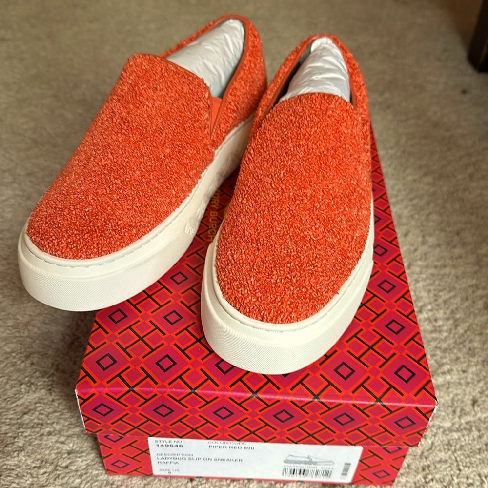 Brand new Tory Burch Piper Red 800 sneakers size 6